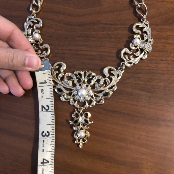 Vintage signed Gemcraft Craft necklace w Pearl - Picture 4 of 8